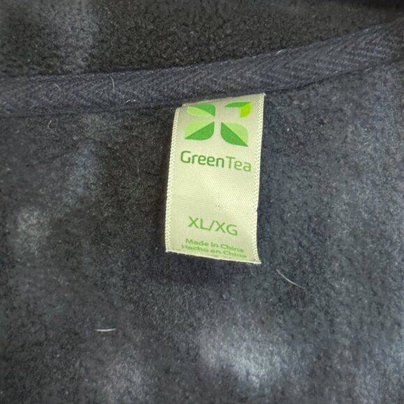 Green Tea Black Tie Dye Fleece Hoodie Pullover Womens XL 1X - Picture 4 of 4